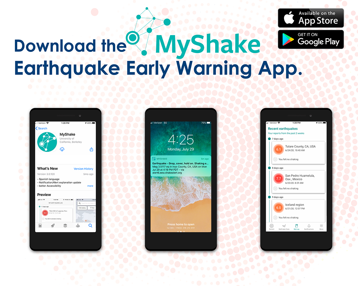 Download the MyShake Earthquake Early Warning App